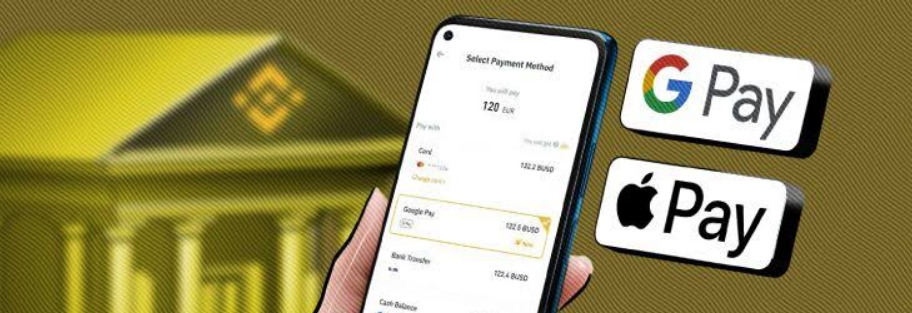 Binance Virtual Wallet pay with google pay & apple pay